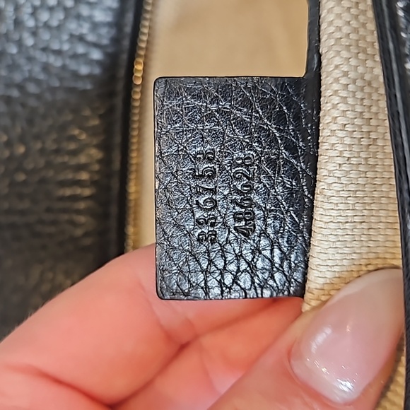 Gucci Soho Tassel Clutch Black Leather GG Logo - Picture 12 of 16
